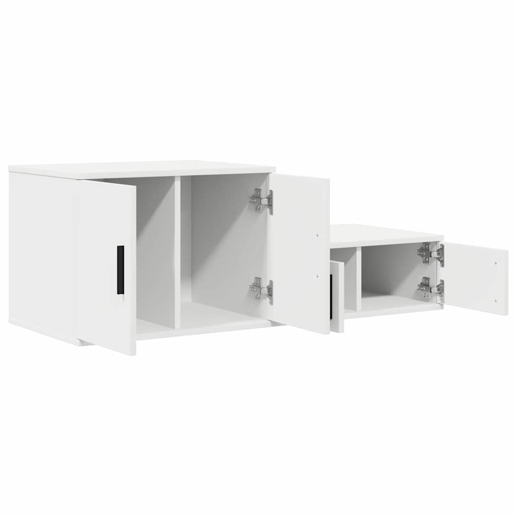 Opbevaringsskab 2 pcs Hvid 103 x 41 x 40 cm Konstrueret træ