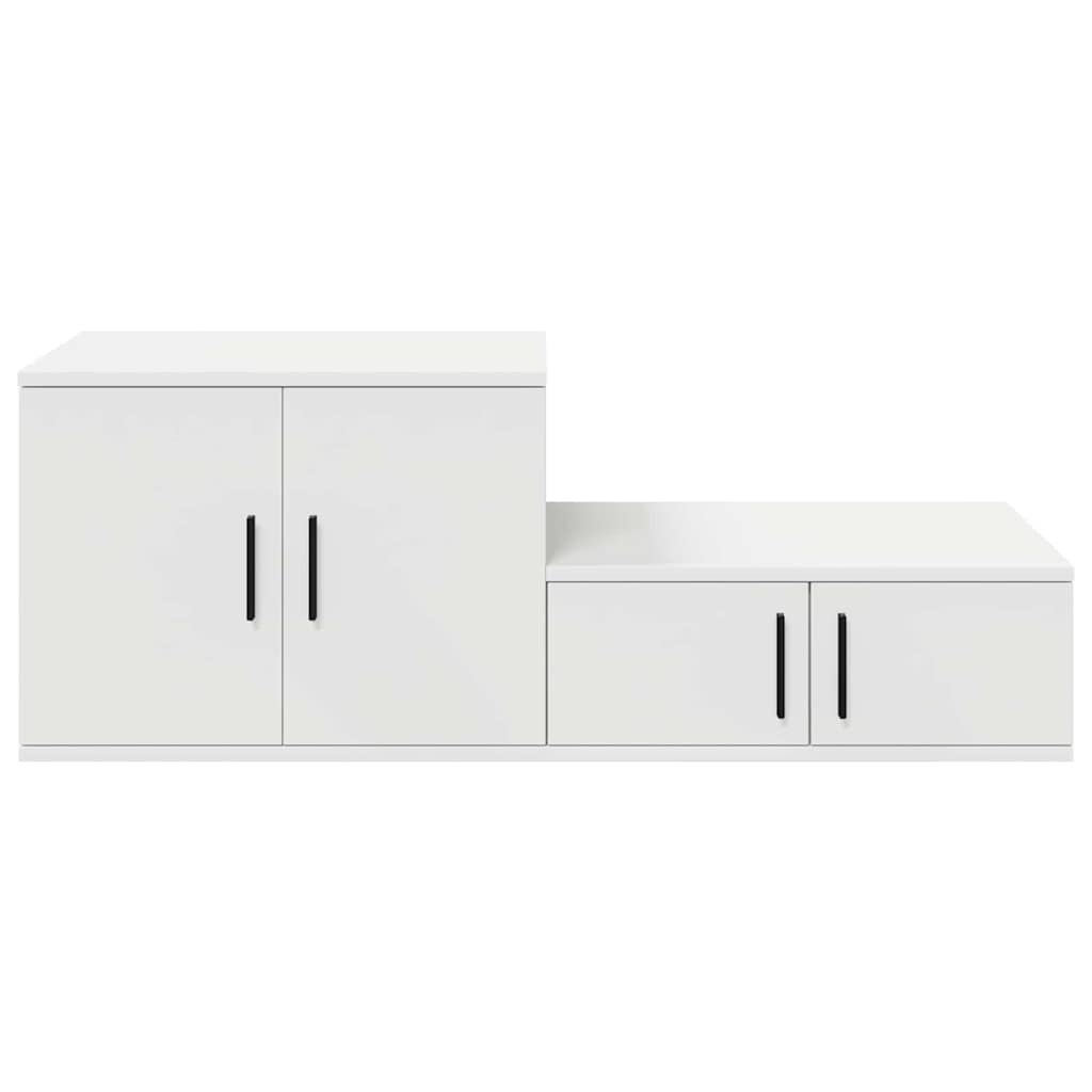 Opbevaringsskab 2 pcs Hvid 103 x 41 x 40 cm Konstrueret træ