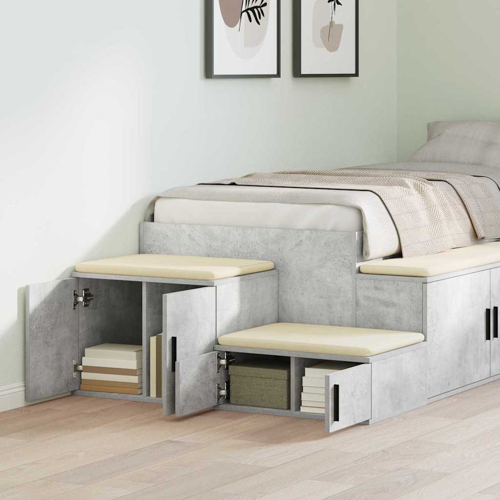 Opbevaringsskab 2 pcs Beton Grå 103 x 41 x 40 cm