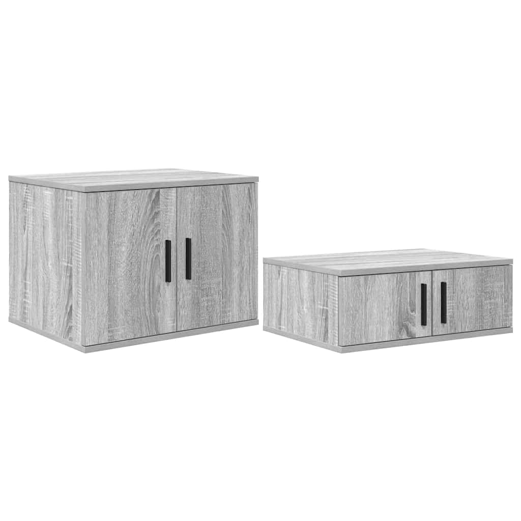 Opbevaringsskab 2 pcs Grå Sonoma 103 x 41 x 40 cm