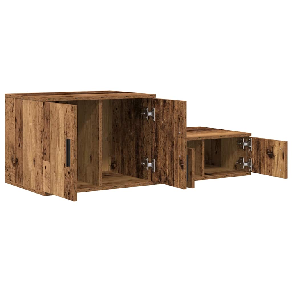Opbevaringsskab 2 pcs Gammelt træ 103 x 41 x 40 cm