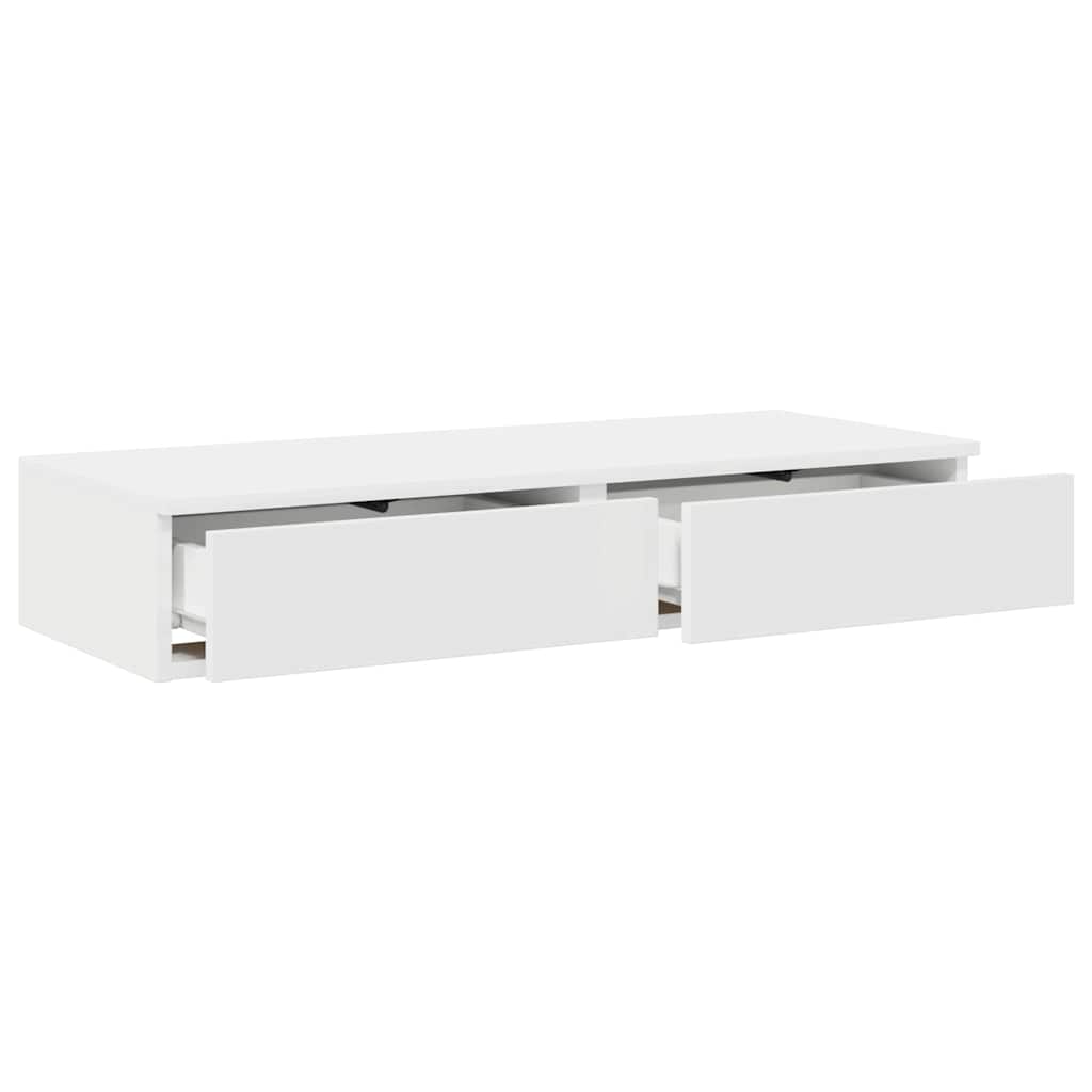 Sengeskuffer Hvid 100 x 36,5 x 16,5 cm Konstrueret træ