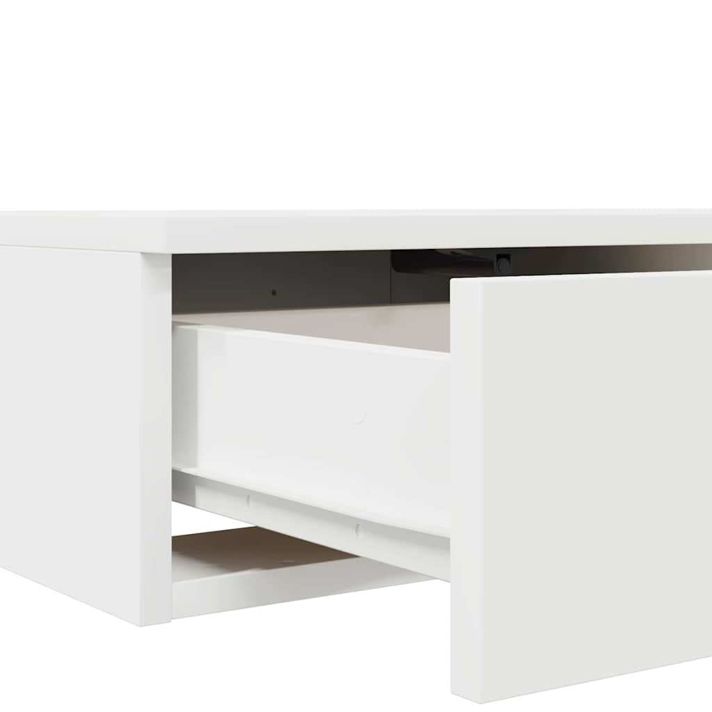 Sengeskuffer Hvid 200 x 36,5 x 16,5 cm Konstrueret træ
