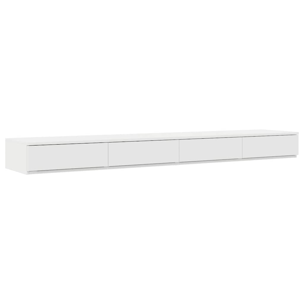 Sengeskuffer Hvid 200 x 36,5 x 16,5 cm Konstrueret træ