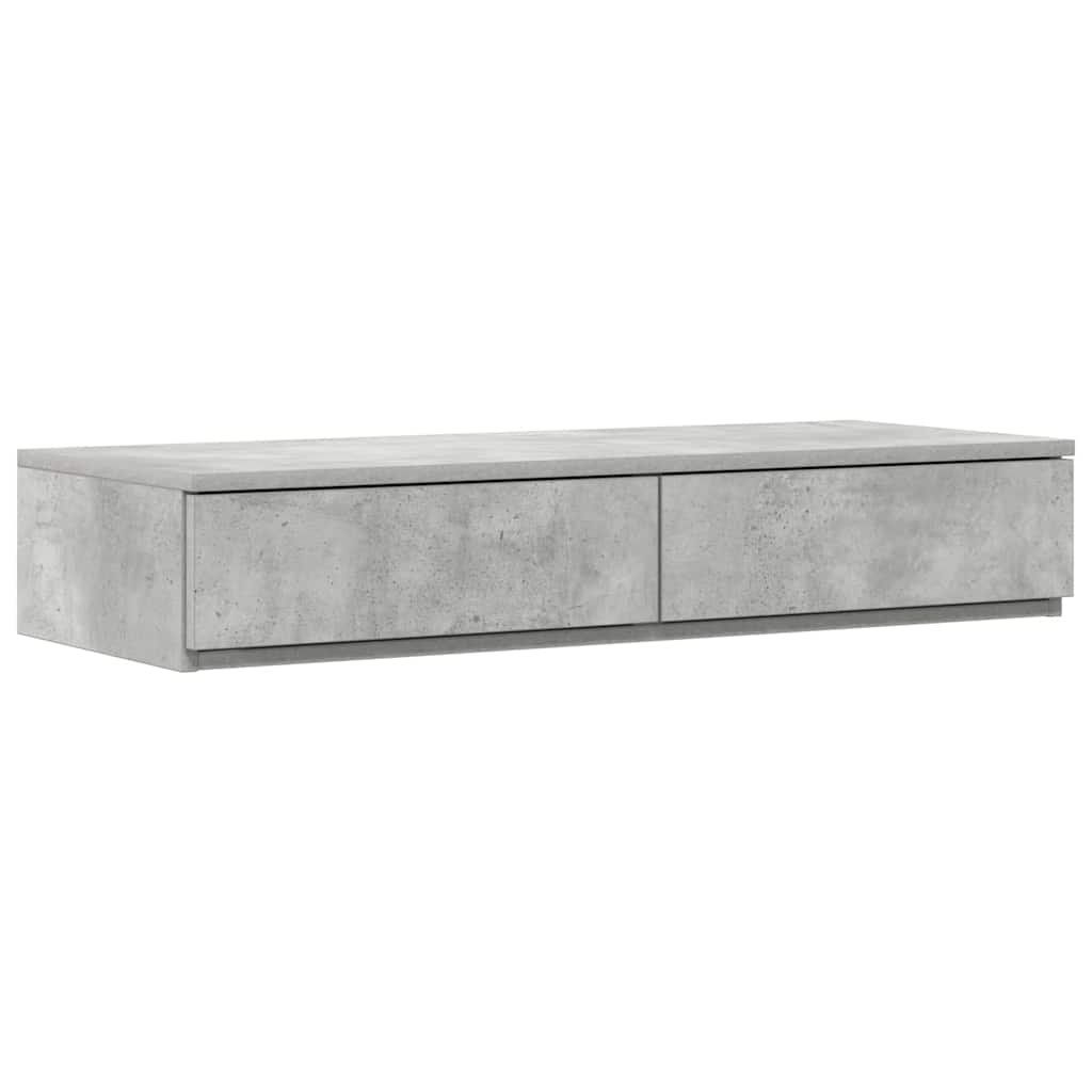 Sengeskuffer Beton Grå 80 x 36,5 x 16,5 cm Konstrueret træ