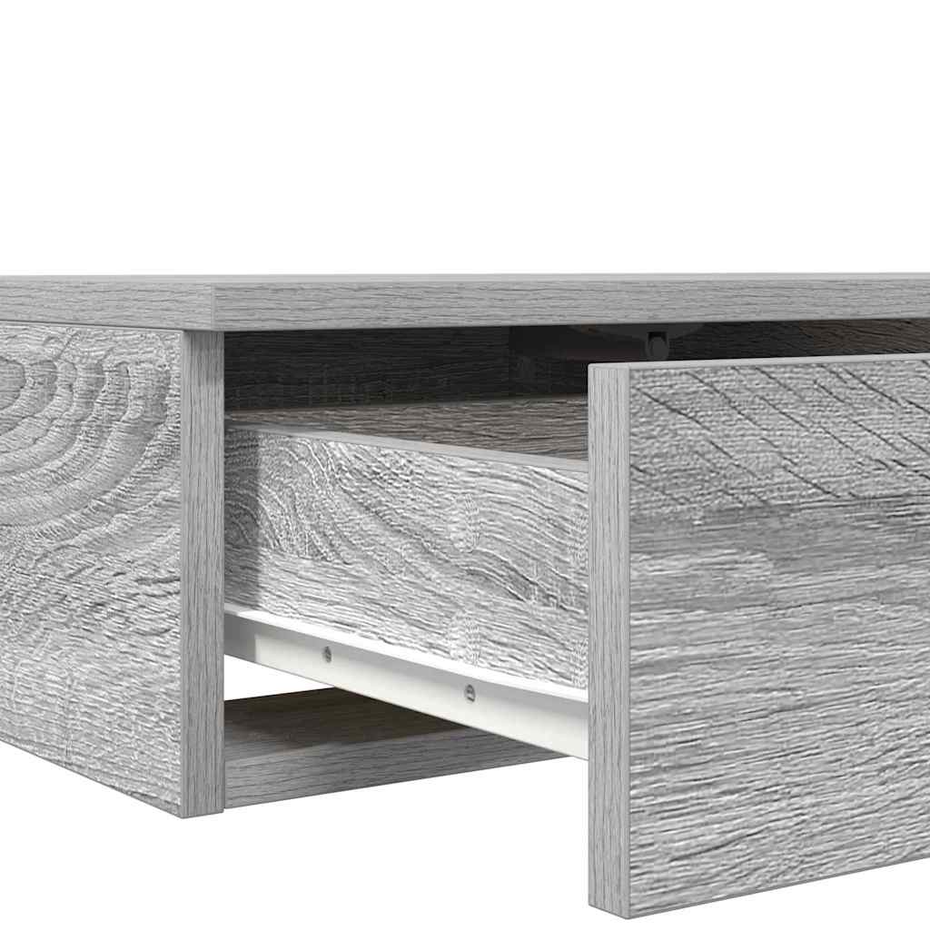 Sengeskuffer Grå Sonoma 80 x 36,5 x 16,5 cm Konstrueret træ
