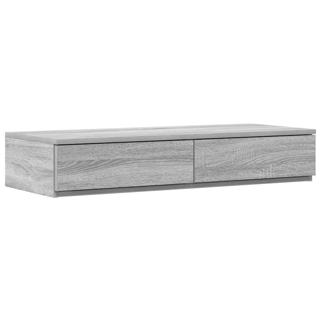 Sengeskuffer Grå Sonoma 80 x 36,5 x 16,5 cm Konstrueret træ