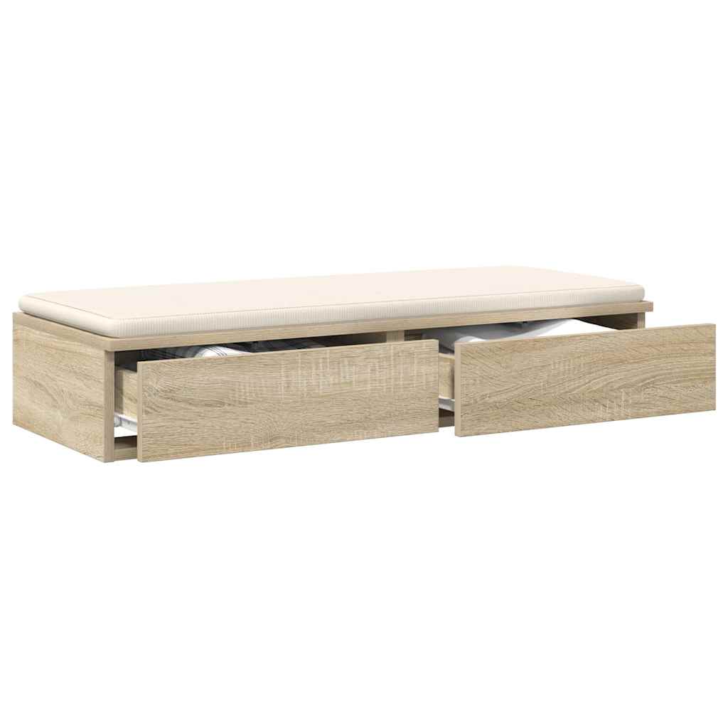 Sengeskuffer Sonoma eg 90 x 36,5 x 16,5 cm Konstrueret træ