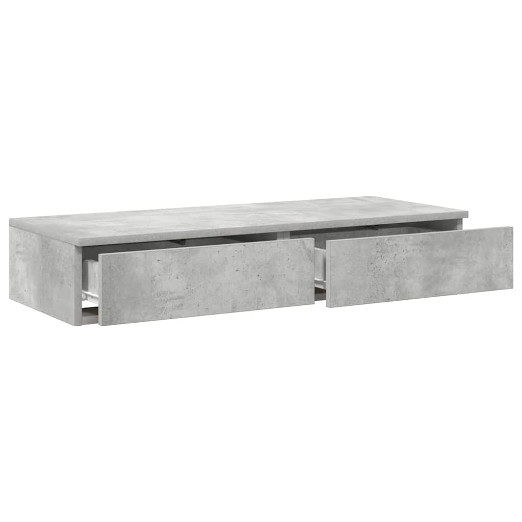 Sengeskuffer Beton Grå 90 x 36,5 x 16,5 cm Konstrueret træ