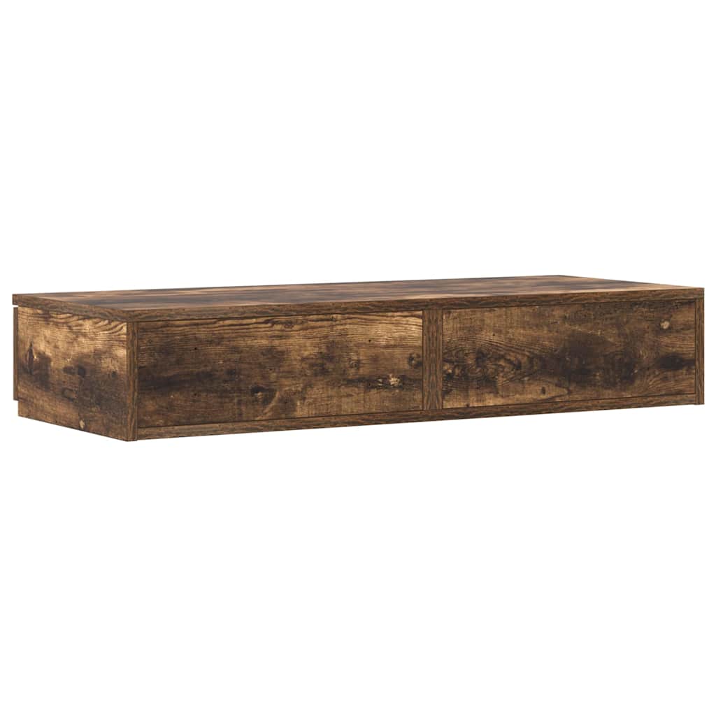 Sengeskuffer Røget eg 90 x 36,5 x 16,5 cm Konstrueret træ