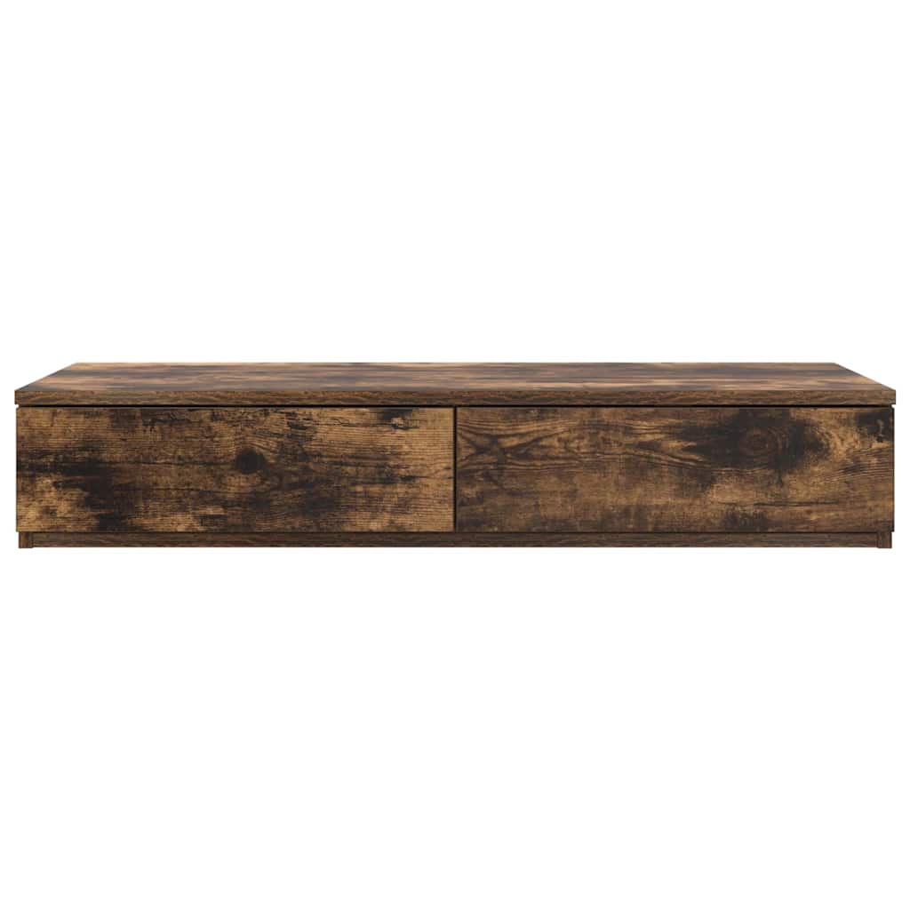 Sengeskuffer Røget eg 90 x 36,5 x 16,5 cm Konstrueret træ