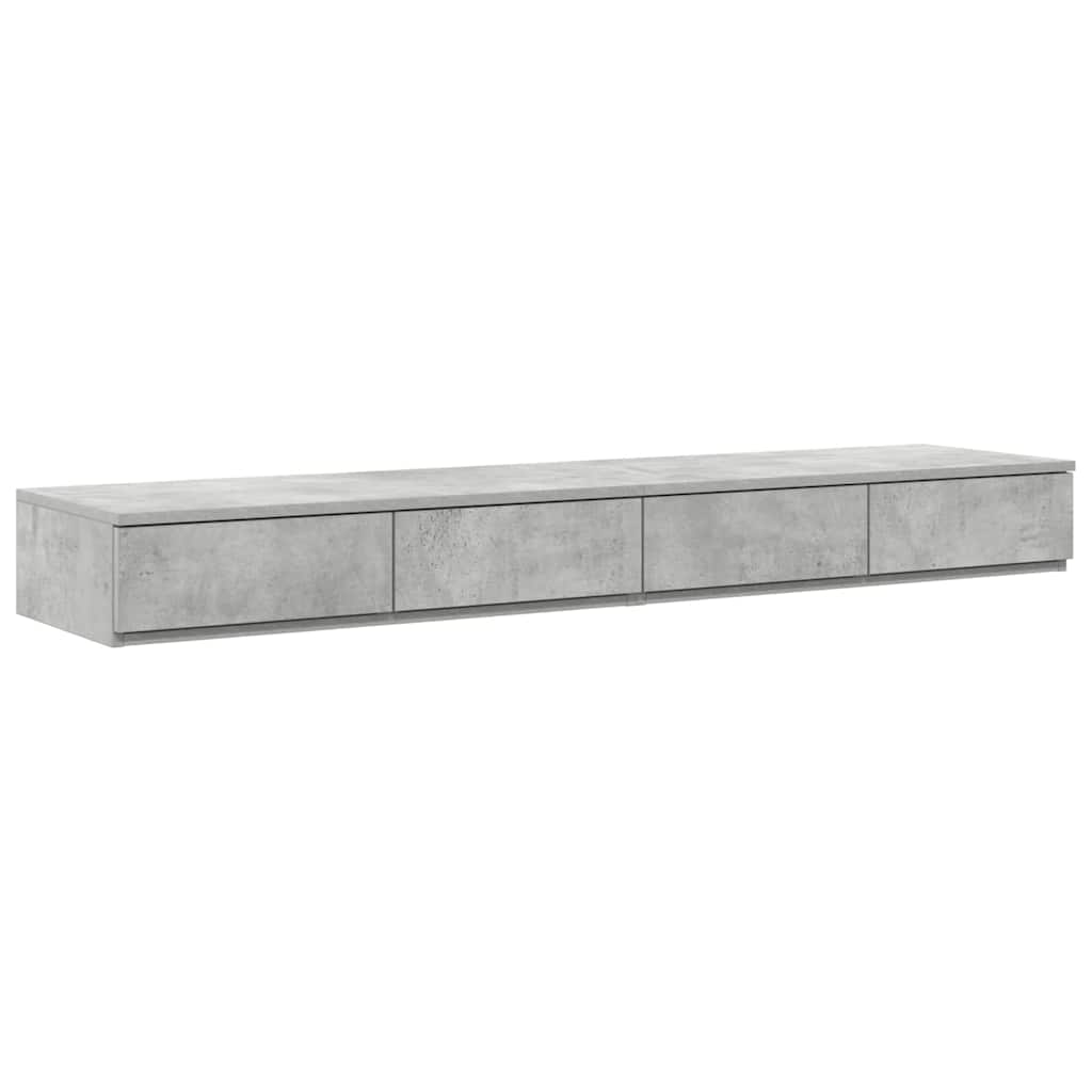 Sengeskuffer Beton Grå 140 x 36,5 x 16,5 cm Konstrueret træ