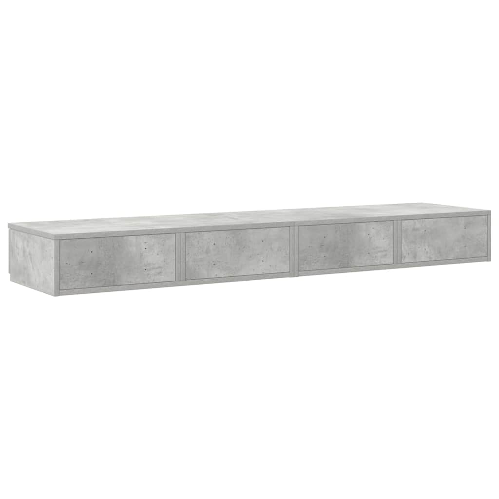 Sengeskuffer Beton Grå 140 x 36,5 x 16,5 cm Konstrueret træ