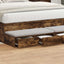 Sengeskuffer Røget eg 140 x 36,5 x 16,5 cm Konstrueret træ