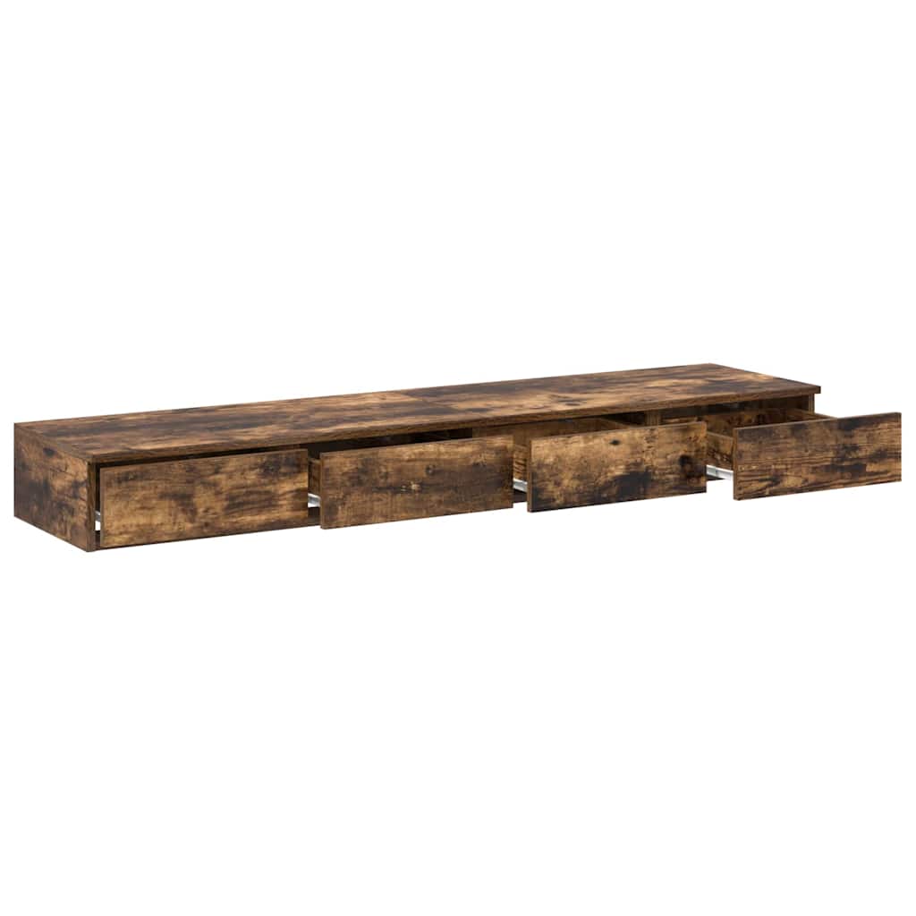 Sengeskuffer Røget eg 150 x 36,5 x 16,5 cm Konstrueret træ