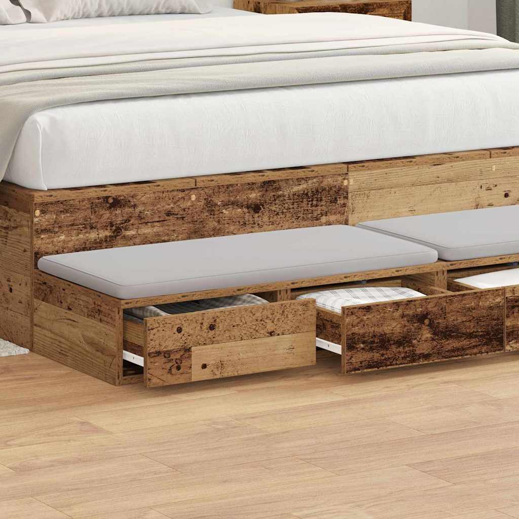 Sengeskuffer Gammelt træ 150 x 36,5 x 16,5 cm Konstrueret træ