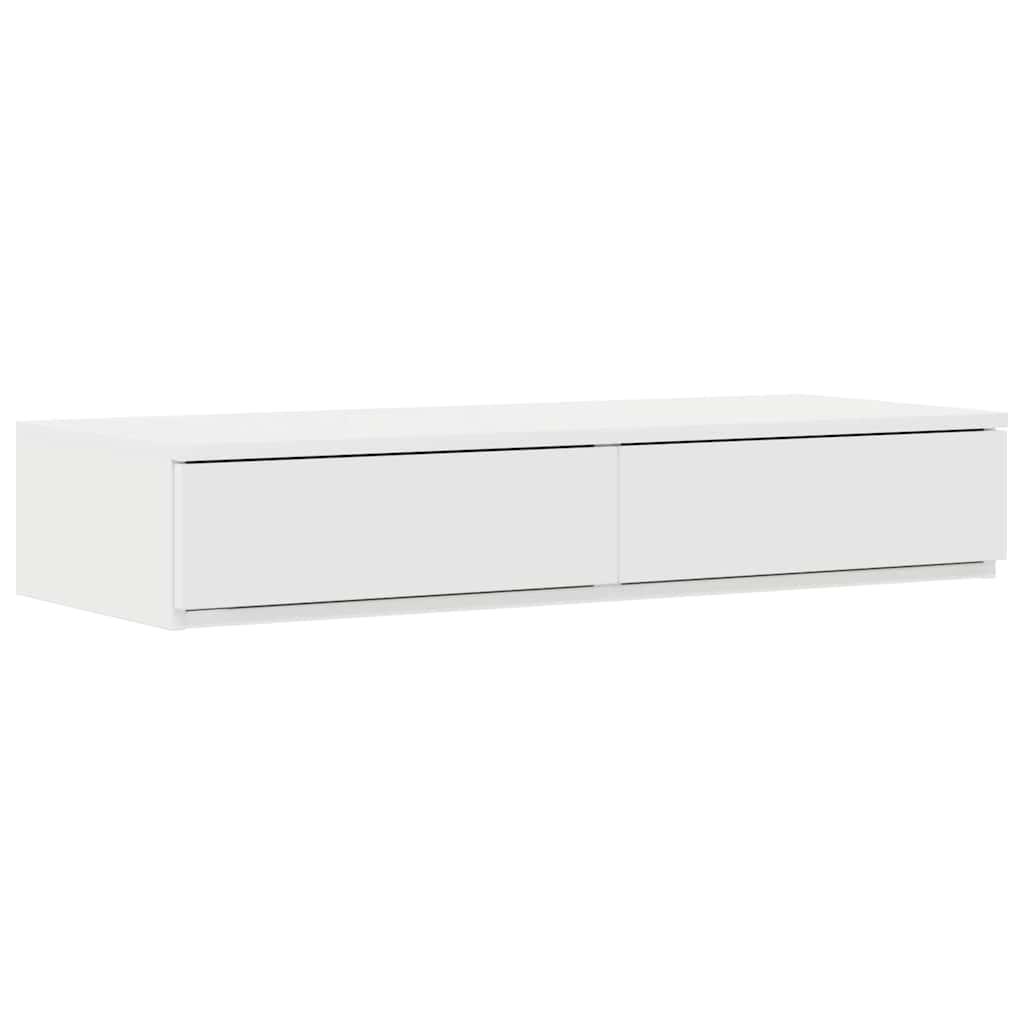 Sengeskuffer Hvid 75 x 36,5 x 16,5 cm Konstrueret træ
