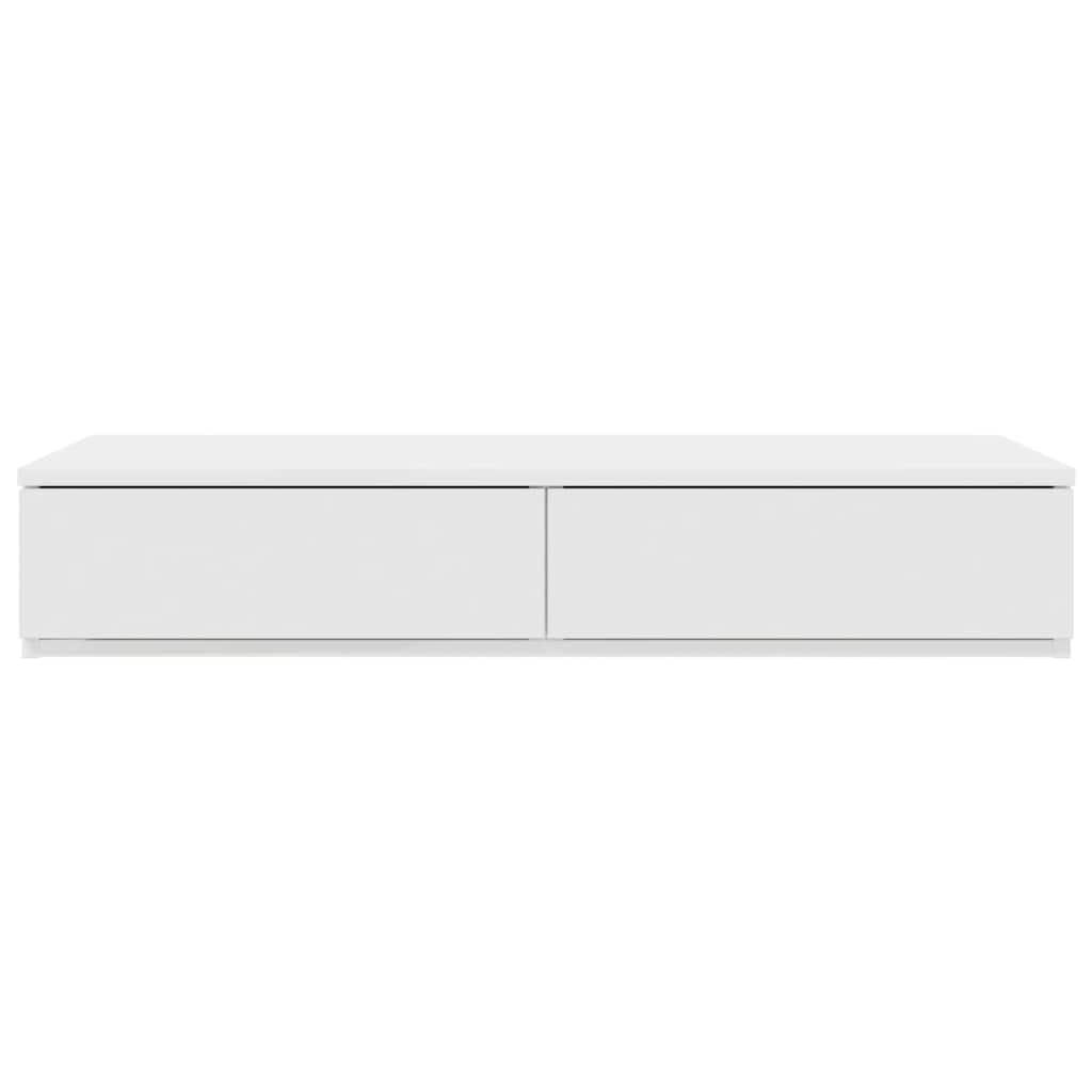 Sengeskuffer Hvid 75 x 36,5 x 16,5 cm Konstrueret træ