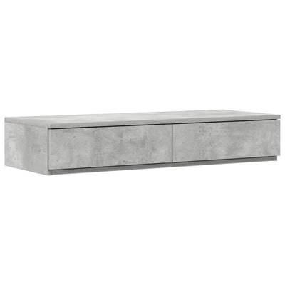 Sengeskuffer Beton Grå 75 x 36,5 x 16,5 cm Konstrueret træ