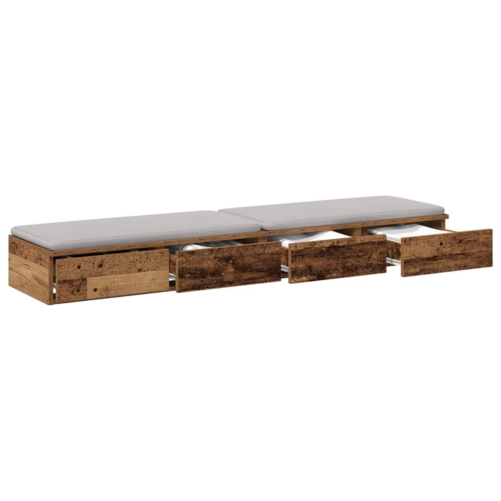 Sengeskuffer Gammelt træ 160 x 36,5 x 16,5 cm Konstrueret træ