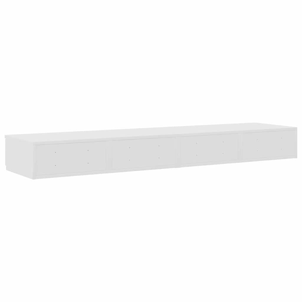 Sengeskuffer Hvid 135 x 36,5 x 16,5 cm Konstrueret træ