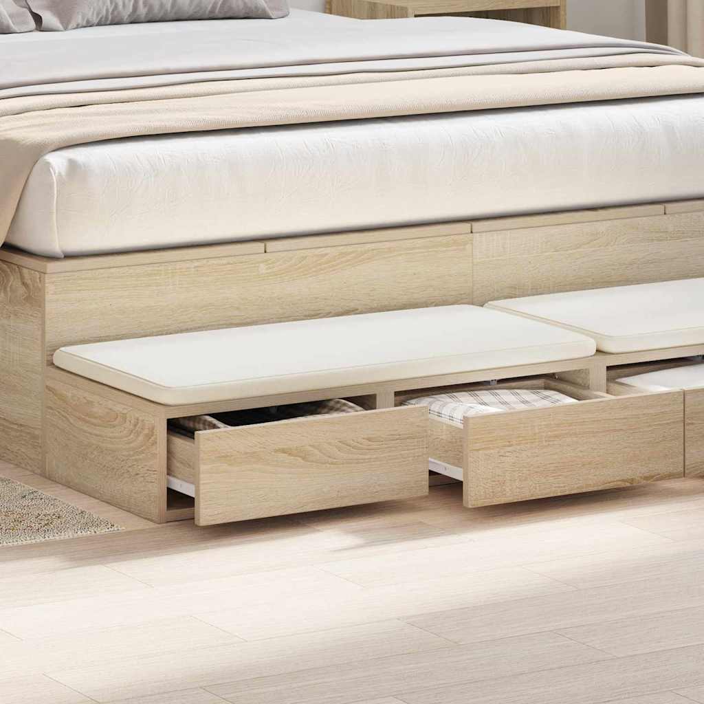 Sengeskuffer Sonoma eg 135 x 36,5 x 16,5 cm Konstrueret træ