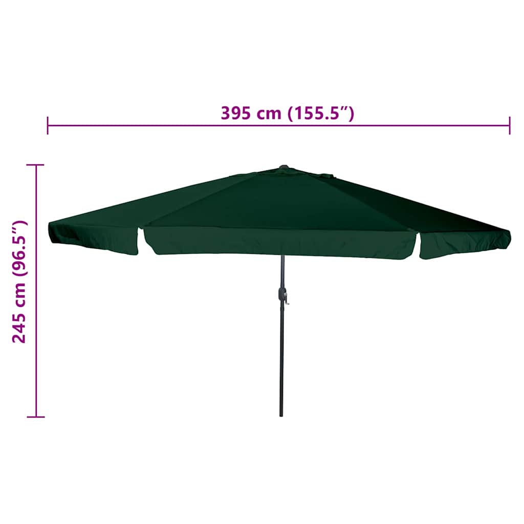 Havesol Grøn 394 x 394 x 248 cm Polyester og Stål