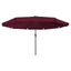 Havesol Bordeaux Rød 394 x 394 x 248 cm Polyester og Stål