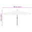 Havesol 395 x 395 x 245 cm Polyester Rund Sand og Antracit