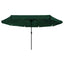 Havesol med LED -strimmellys Grøn 395 x 395 x 245 cm Polyester