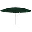 Havesol med LED -strimmellys Grøn 395 x 395 x 245 cm Polyester
