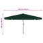 Havesol med LED -strimmellys Grøn 395 x 395 x 245 cm Polyester