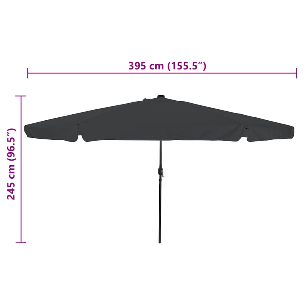 Havesol 395 x 395 x 245 cm Polyester Rund Antracit