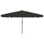 Havesol med LED -strimmellys Sort 395 x 395 x 245 cm Polyester