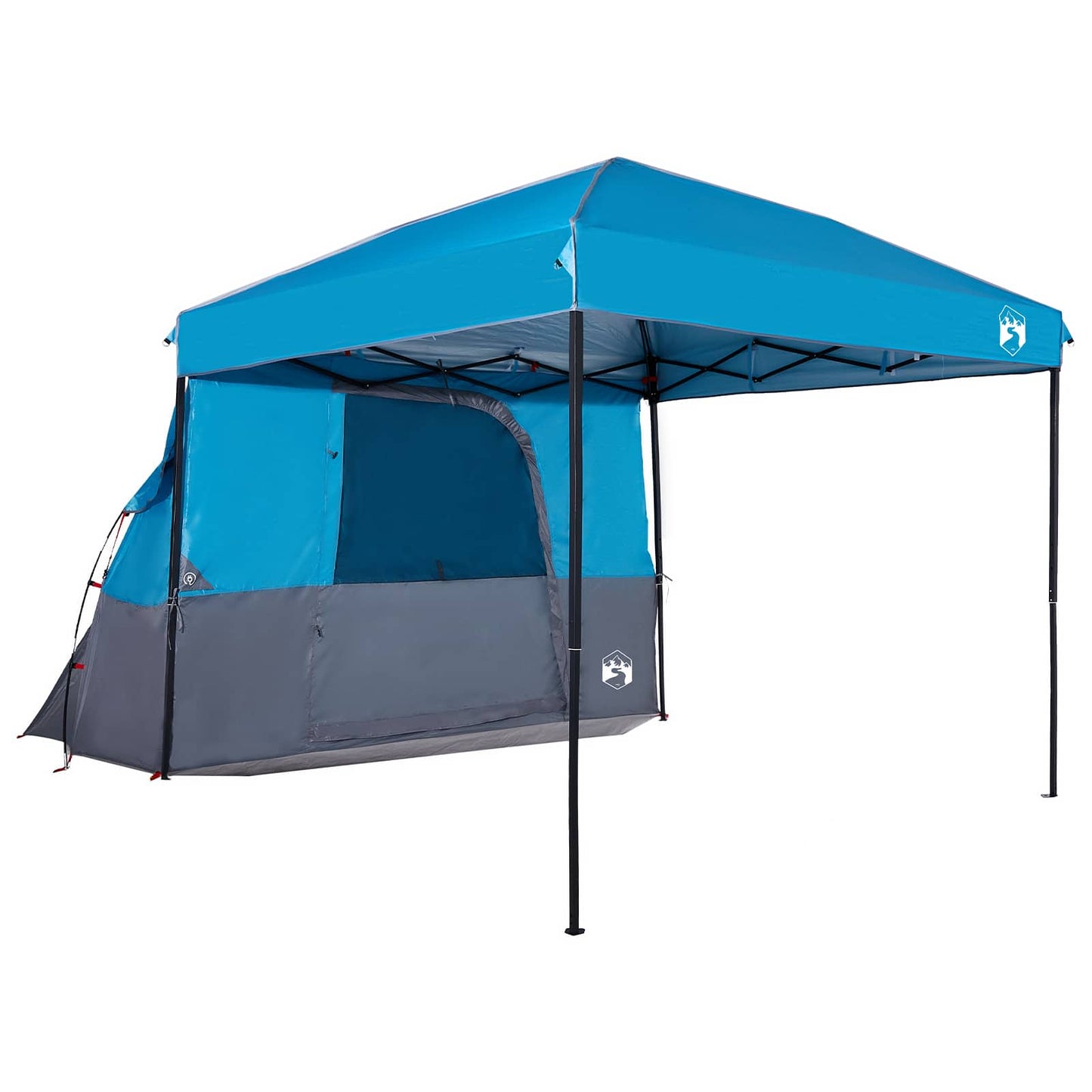 Camping Telt Sæt 2 stk. 4 personer Blå Taffeta og Stof