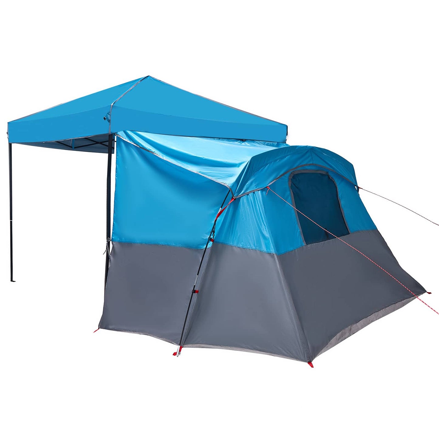 Camping Telt Sæt 2 stk. 4 personer Blå Taffeta og Stof