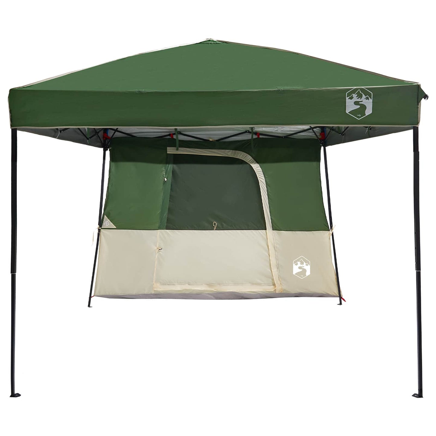 Camping Telt Sæt med tag 2 pcs Grøn Taffeta og Stof
