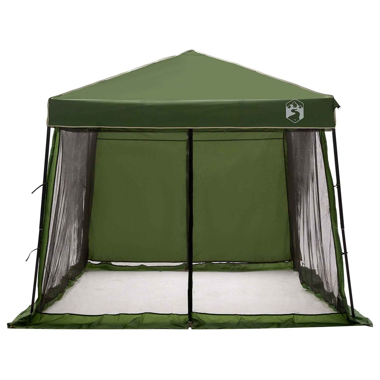 Camping Telt Sæt med tag 2 pcs Grøn Taffeta og Stof