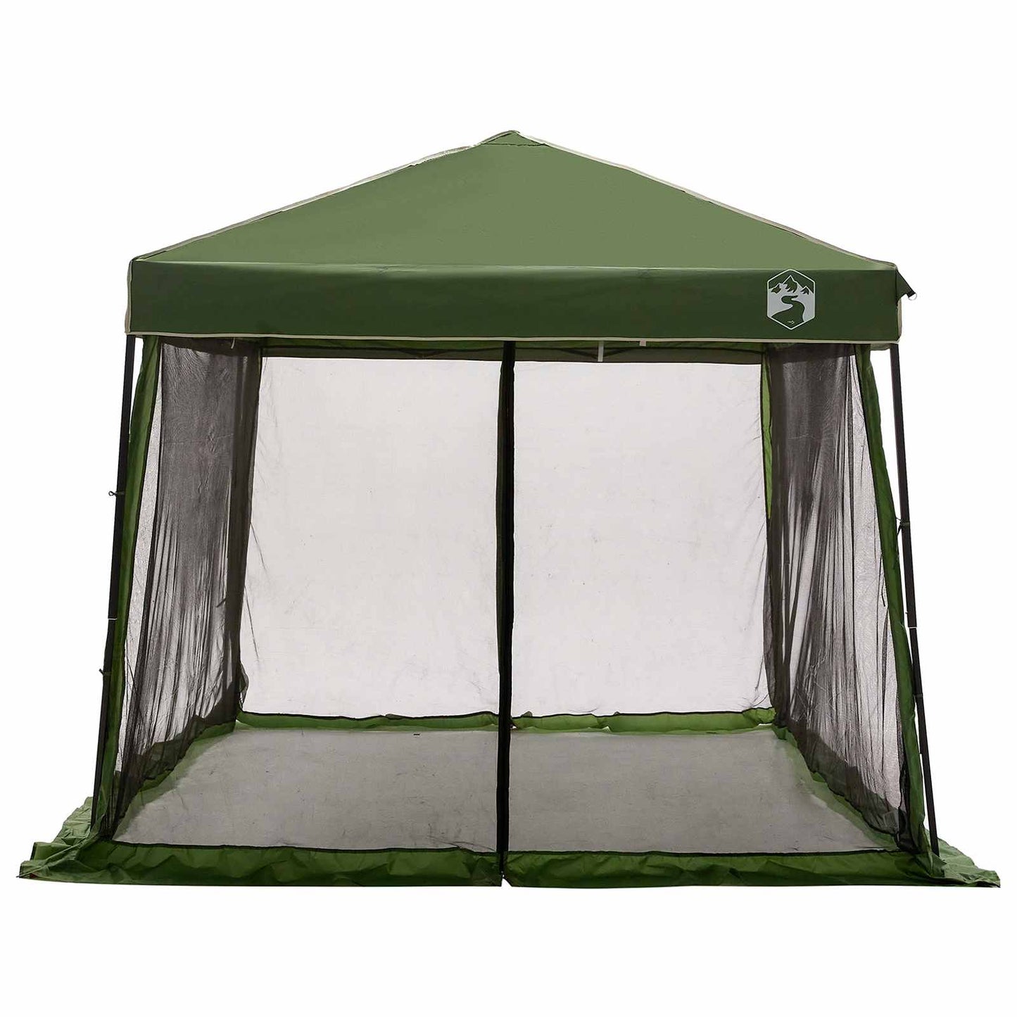 Camping Telt Sæt med tag 2 pcs Grøn Taffeta og Stof