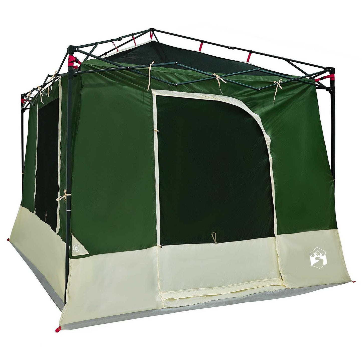 Camping Telt Sæt med tag 2 pcs Grøn Taffeta og Stof
