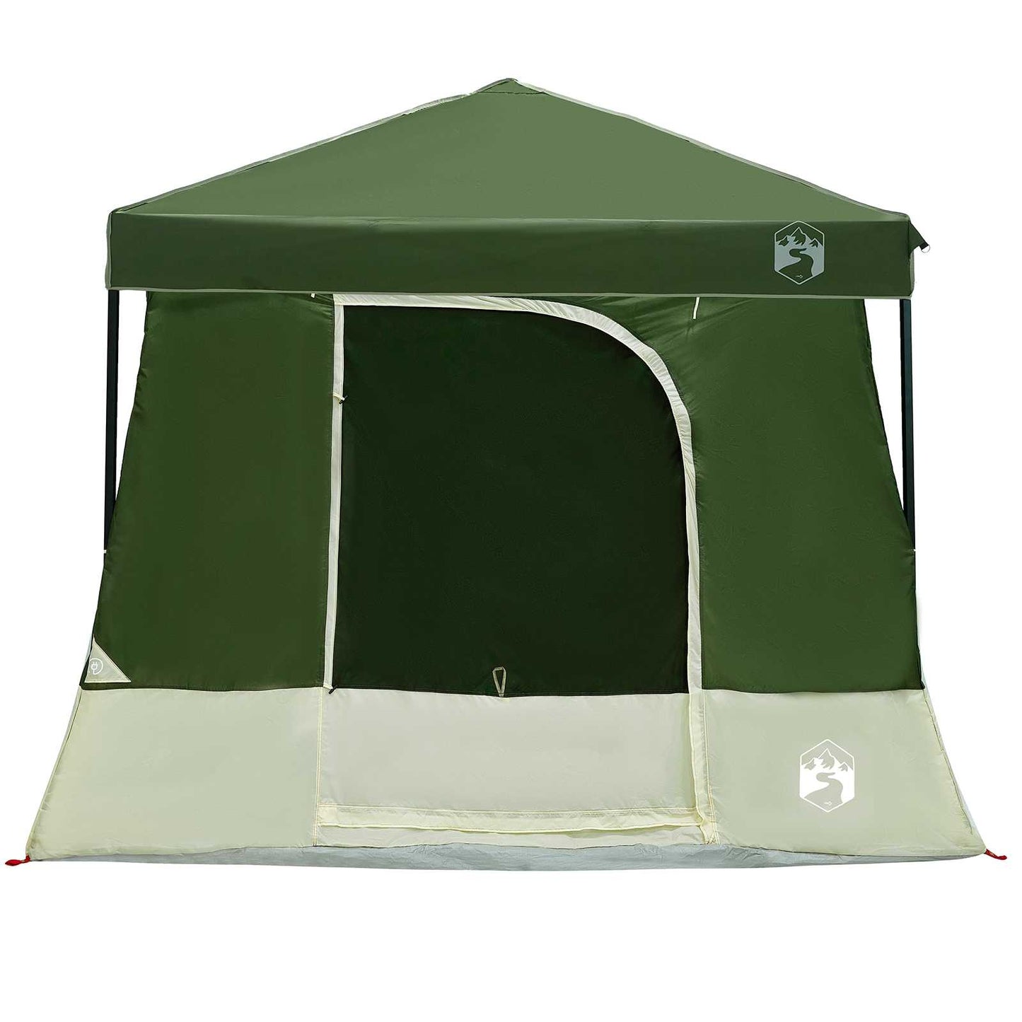 Camping Telt Sæt med tag 2 pcs Grøn Taffeta og Stof