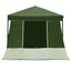 Camping Telt Sæt med tag 2 pcs Grøn Taffeta og Stof