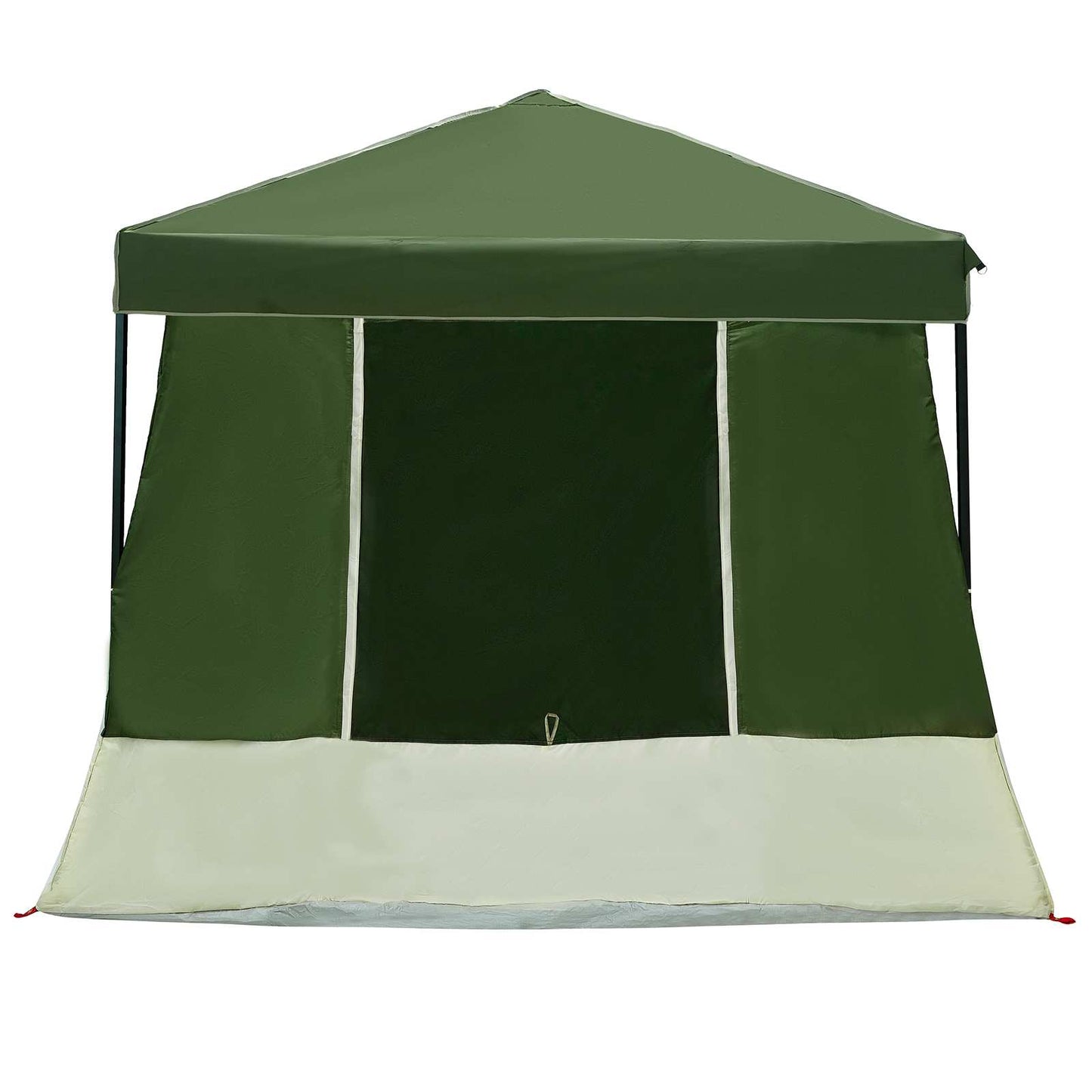 Camping Telt Sæt med tag 2 pcs Grøn Taffeta og Stof