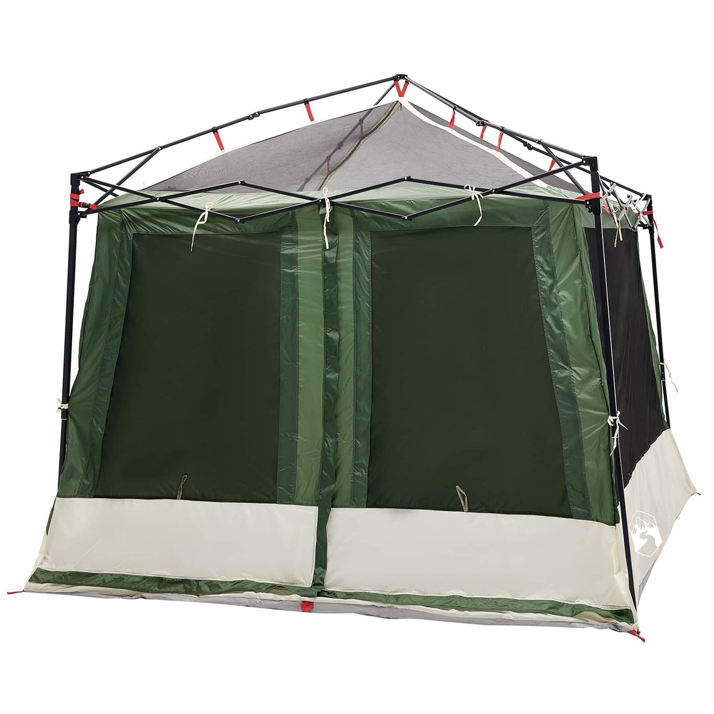 Camping Telt Sæt med tag 2 pcs Grøn Taffeta og Stof