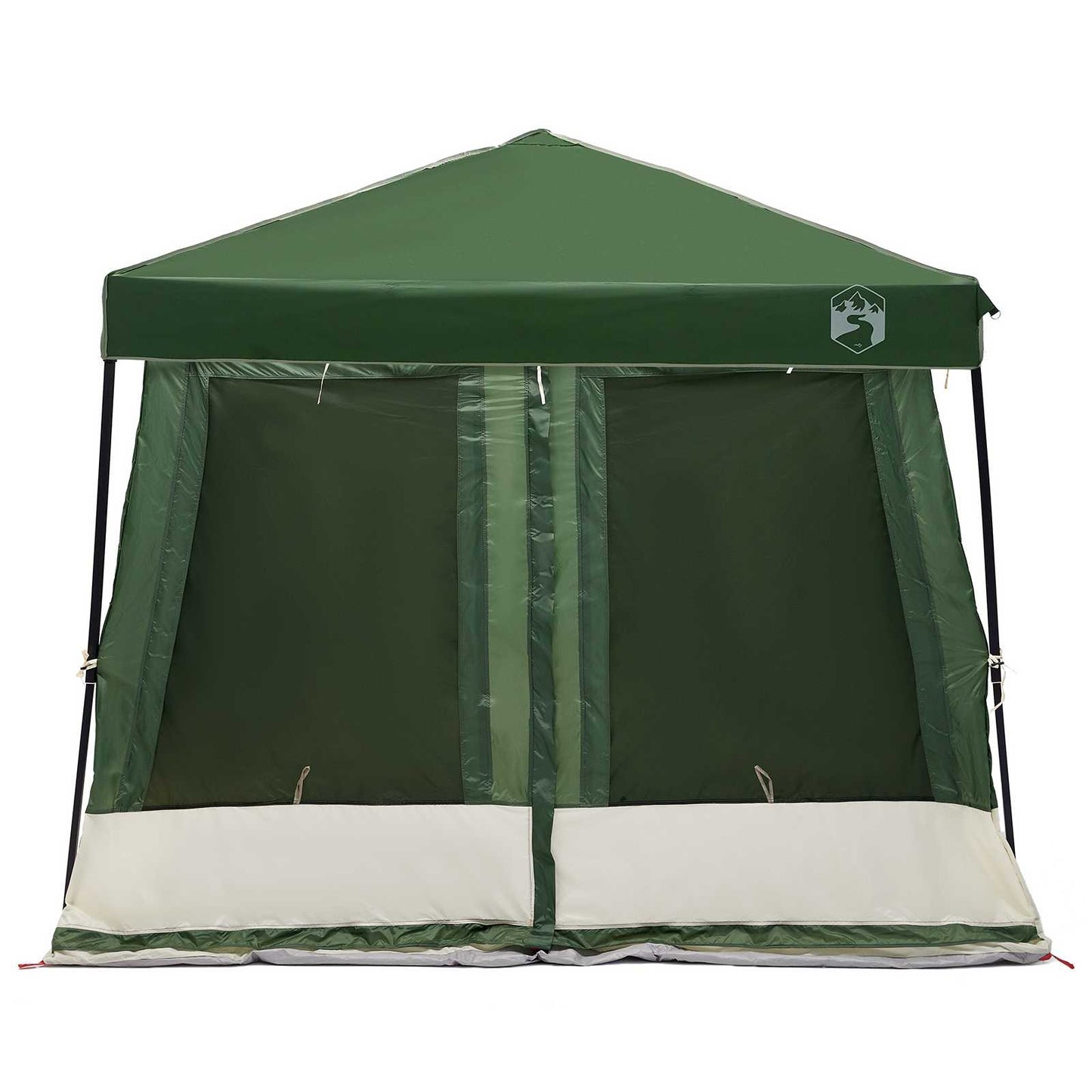 Camping Telt Sæt med tag 2 pcs Grøn Taffeta og Stof