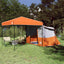 Camping Telt Sæt med tag 2 pcs Orange Taffeta og Stof