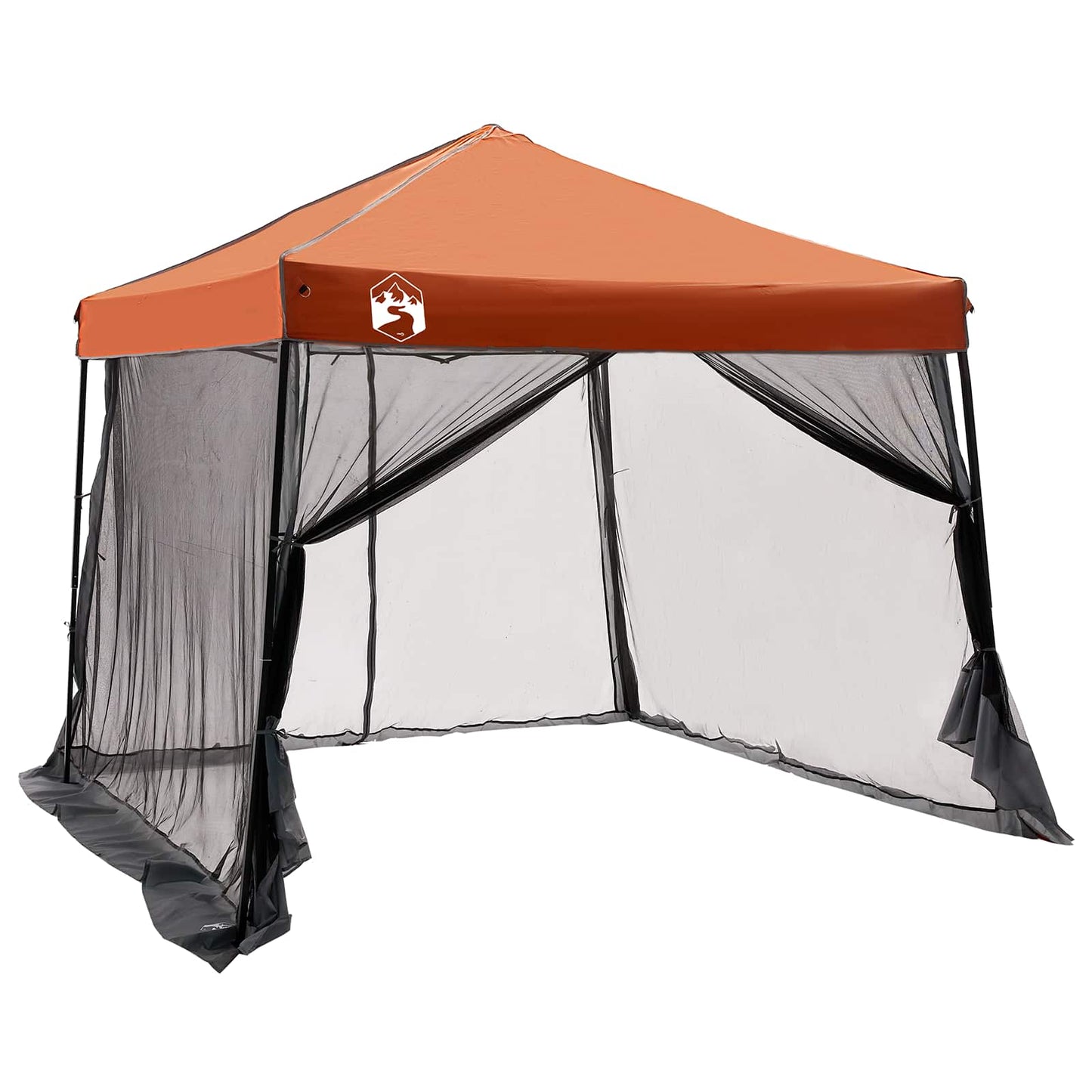 Camping Telt Sæt med tag 2 pcs Grå og orange Taffeta og Stof