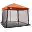Camping Telt Sæt med tag 2 pcs Grå og orange Taffeta og Stof