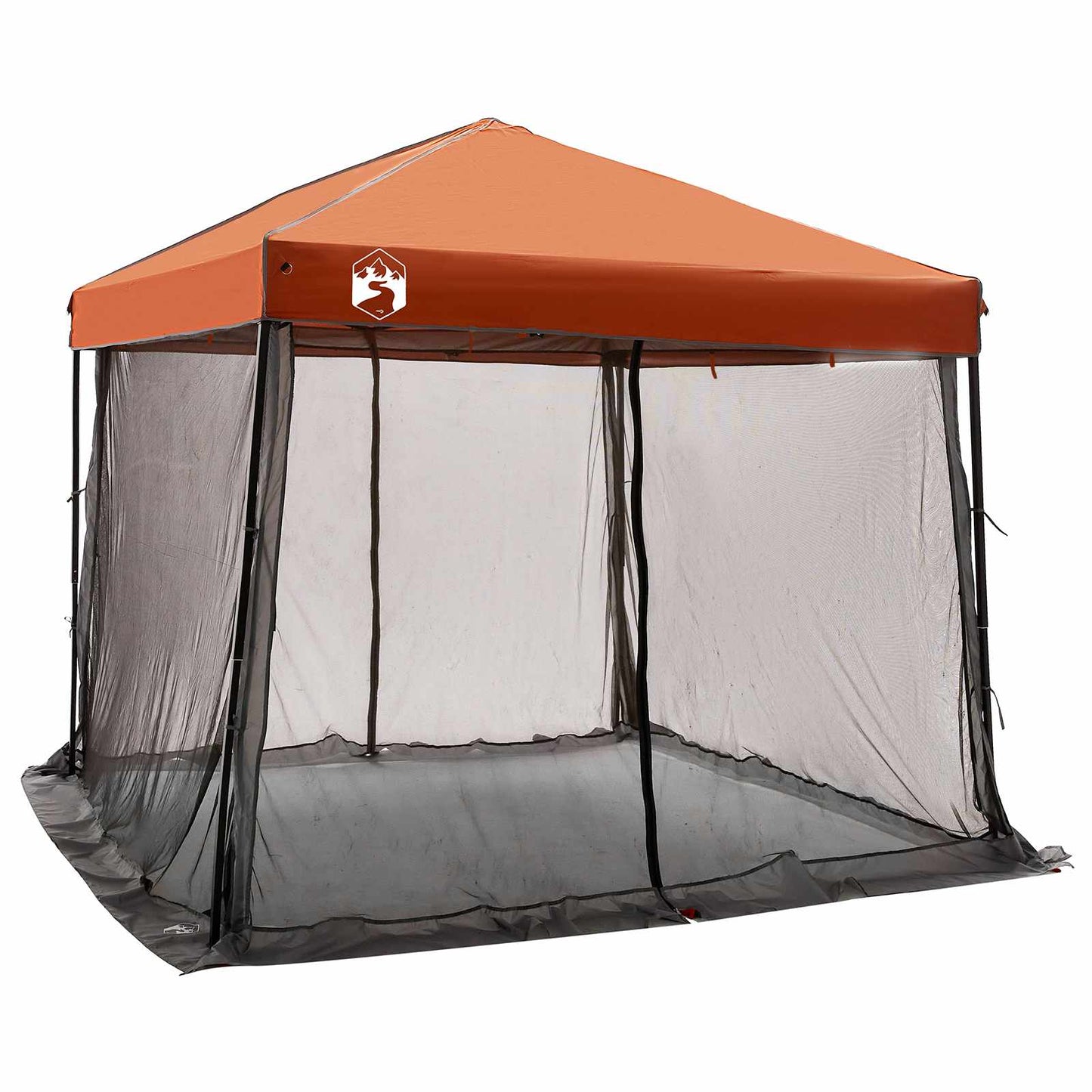 Camping Telt Sæt med tag 2 pcs Grå og orange Taffeta og Stof