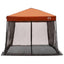 Camping Telt Sæt med tag 2 pcs Grå og orange Taffeta og Stof
